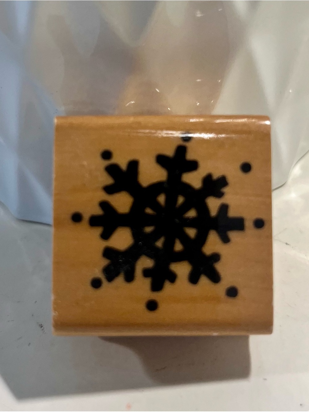 Anitas 1999 Debbie Rodgers Snowflake wooden and rubber stamp